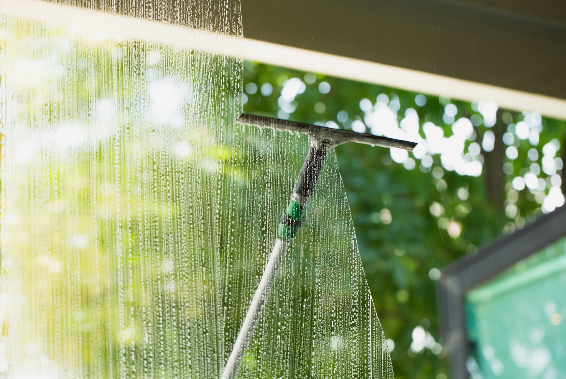 Residential window cleaning on a home in Guelph